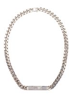 MM6 Maison Margiela collier à motif numéros gravé - Argent