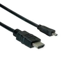 ROLINE GREEN HDMI High Speed Kabel met Ethernet, HDMI male - Micro HDMI male, 2 m - thumbnail