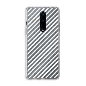 Strepen zwart-wit: OnePlus 8 Transparant Hoesje