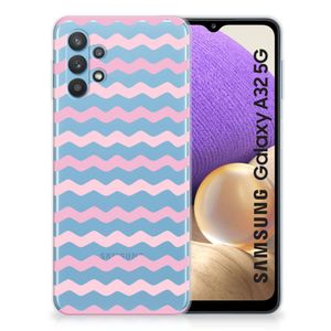 Samsung Galaxy A32 5G TPU bumper Waves Roze