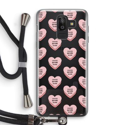 Chicks before dicks: Samsung Galaxy J8 (2018) Transparant Hoesje met koord