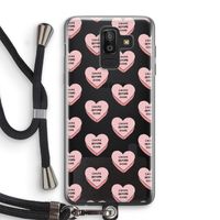 Chicks before dicks: Samsung Galaxy J8 (2018) Transparant Hoesje met koord