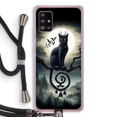 Moonlight Companions: Samsung Galaxy A51 5G Transparant Hoesje met koord