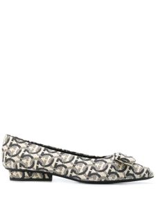 Ferragamo ballerines Viva à motif Gancini - Tons neutres