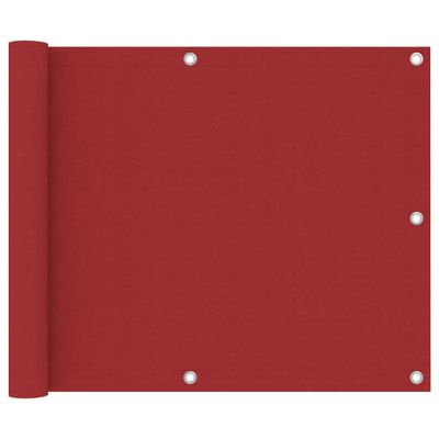 VidaXL Balkonscherm 75x600 cm oxford stof rood