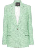 Maje blazer en tweed à simple boutonnage - Vert - thumbnail