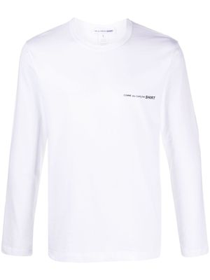 Comme Des Garçons Shirt t-shirt imprimé à manches longues - Blanc