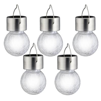 Solar party verlichting hanger voor buiten - 5x - 13 cm - led-verlichting - tuinverlichting