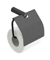 Wiesbaden Ida toiletrol houder met klep rond gunmetal