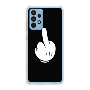 Middle finger black: Samsung Galaxy A52 Transparant Hoesje