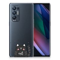 OPPO Find X3 Neo Telefoonhoesje met Naam Cat Good Day