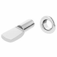 AMIG Kastplankdragers/steunen - 8x stuks - metaal - zilver - D5 x L20 mm AMIG Kastplankdragers/steunen - 8x stuks - metaal - zilver - D5 x L20 mm
