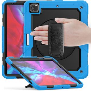 Casecentive Handstrap Pro Hardcase met handvat iPad Pro 12.9" 2022 / 2021 / 2020 / 2018 blauw - 8720153794817