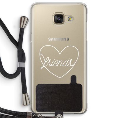 Friends heart pastel: Samsung Galaxy A5 (2016) Transparant Hoesje met koord