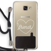 Friends heart pastel: Samsung Galaxy A5 (2016) Transparant Hoesje met koord