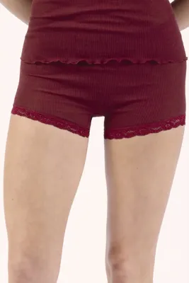 Wollen ondergoed - boxershort - Pagenslip - Warme merino wollen kanten dames onderbroek