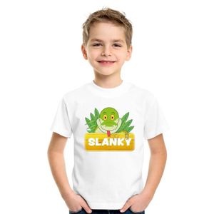 Slangen dieren t-shirt wit voor kinderen