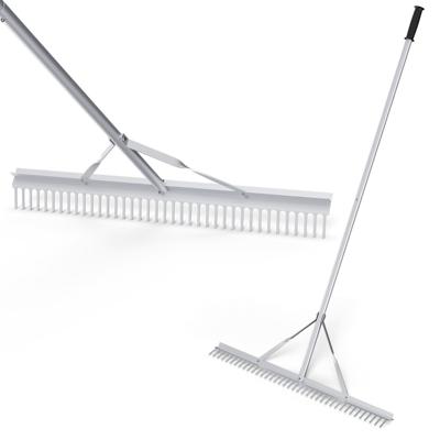 Aluminium Tuinhark met 91 cm Brede Kop Landschapshark met 174 cm Lange Steel en 36 Tanden Tuingereedschap