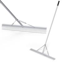 Aluminium Tuinhark met 91 cm Brede Kop Landschapshark met 174 cm Lange Steel en 36 Tanden Tuingereedschap