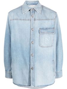 Valentino Garavani chemise en jean à boutonnière - Bleu