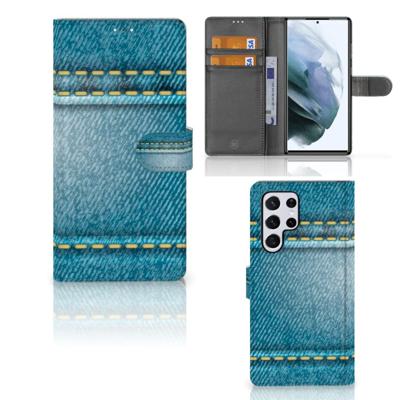 Samsung Galaxy S22 Ultra | Wallet Case | met Pasjes | Jeans