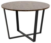 Eettafel Liam MDF Bruin Ø110cm - Giga Living