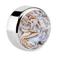 Disc for 1.6mm pins met Mother Of Pearl Design Chirurgisch staal 316L Balletjes, staafjes en meer