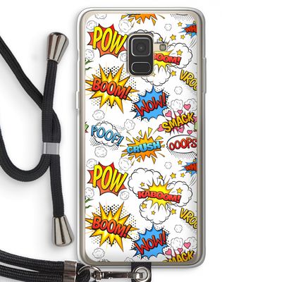 Pow Smack: Samsung Galaxy A8 (2018) Transparant Hoesje met koord