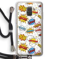 Pow Smack: Samsung Galaxy A8 (2018) Transparant Hoesje met koord