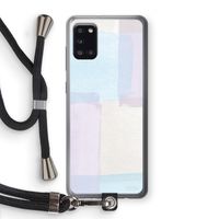 Square pastel: Samsung Galaxy A31 Transparant Hoesje met koord