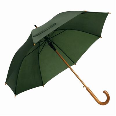 Rainmaster Paraplu - houten handvat - donkergroen scherm - D103 cm - kinderen en volwassenen