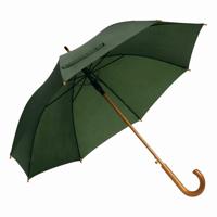 Rainmaster Paraplu - houten handvat - donkergroen scherm - D103 cm - kinderen en volwassenen