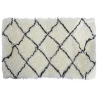 Tapijt DKD Home Decor 160 x 230 x 5 cm Polyester Wit Ruiten
