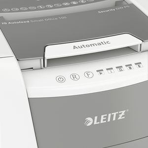 Papiervernietiger Leitz IQ Auto+ Small Office 100 P5 snippers 2x15mm