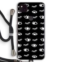 Eye pattern #3: Pixel 4a 5G Transparant Hoesje met koord