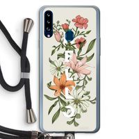 Hello bloemen: Samsung Galaxy A20s Transparant Hoesje met koord