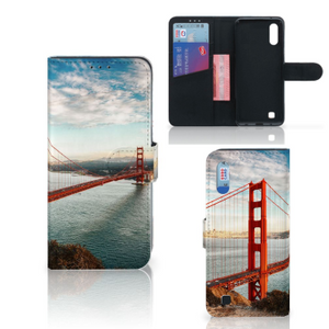 Samsung Galaxy M10 Flip Cover Golden Gate Bridge