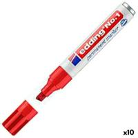 Permanente markeerstift Edding Nº1 Rood (10 Stuks)