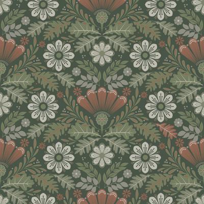 Dutch Wallcoverings Sunnano - Klockrike Green - Groen