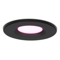 Venezia Smart inbouwspot - IP65 waterdicht - 6 Watt 450 lumen - Wifi + Bluetooth - RGBWW - Google Home, Amazon Alexa en Siri - Zwart - Badkamer, binnen en buiten