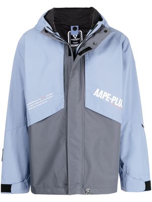 AAPE BY *A BATHING APE® veste à design à empiècements - Bleu