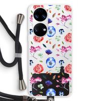 Bloemetjes: Huawei P50 Transparant Hoesje met koord