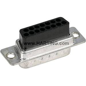 Harting 09 67 025 4701 D-sub female connector 180 ° Aantal polen: 25 Crimpen 1 stuk(s)