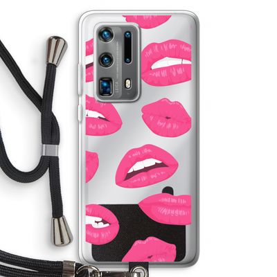 Bite my lip: Huawei P40 Pro Plus Transparant Hoesje met koord