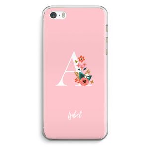 Pink Bouquet: iPhone 5 / 5S / SE Transparant Hoesje