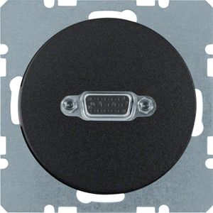 Berker stopcontact VGA PATCH R1-R3 zwart 3315402045