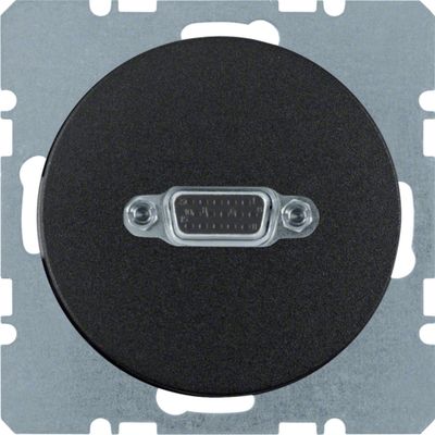 Berker stopcontact VGA PATCH R1-R3 zwart 3315402045