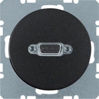 Berker stopcontact VGA PATCH R1-R3 zwart 3315402045