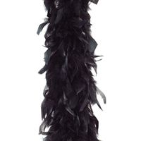 Carnaval verkleed veren Boa kleur zwart 180 cm - thumbnail