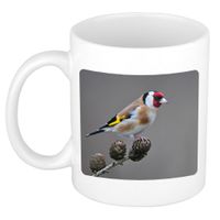 Dieren foto mok putter vogel - vogels beker wit 300 ml - thumbnail